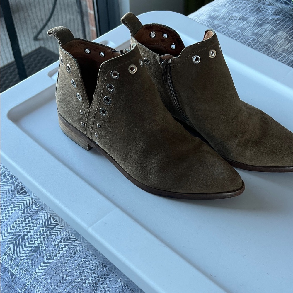 Corso Como Beige suede studded booties